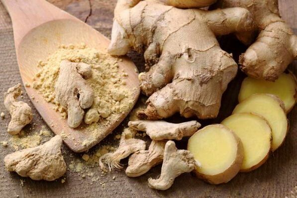 Ginger root for cleaning parasites