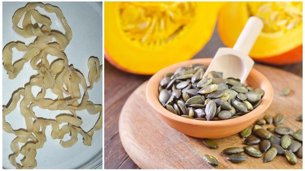 Pumpkin seeds against parasites