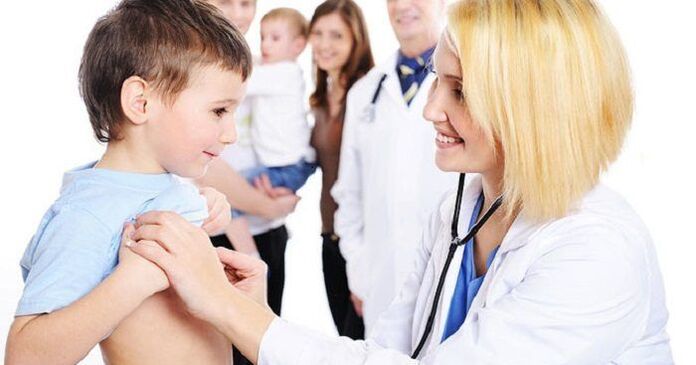Treatment of worms at the doctor